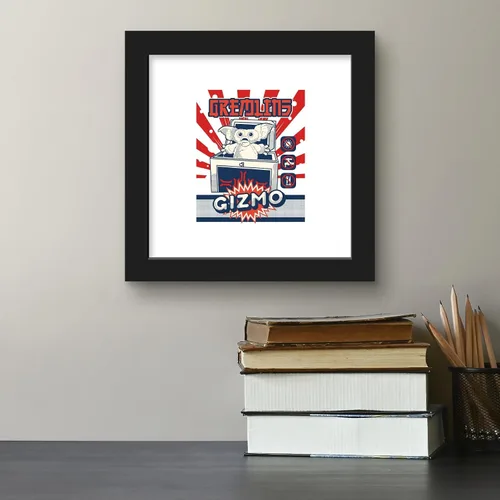 Vista 4 de Trends International Gallery Pops Gremlins - Arte de pared Gizmo Care, versión enmarcada negra, 12 x 12 pulgadas