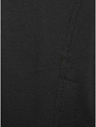 Vista 6 de Reebok Camiseta térmica de manga larga con cuello redondo negro para mujer, Negro