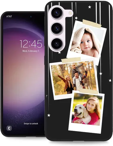 Vista 33 de Funda personalizada para Samsung Galaxy S23 Ultra con nombre de foto y texto - Funda suave y fina para teléfono móvil S 23 Ultra (negra) de 6.8