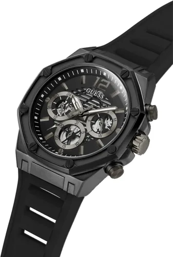Vista 4 de GUESS Reloj deportivo octogonal multifunción para hombre de 1.732in