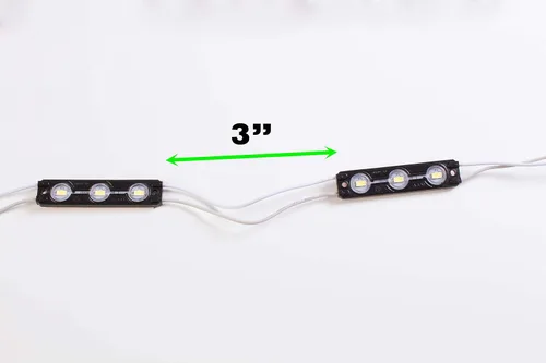 Vista 2 de Storefront Window LED Light Black Shell Pure White 5630 Módulo de inyección con UL 12 V AC Power Package (30 pies)
