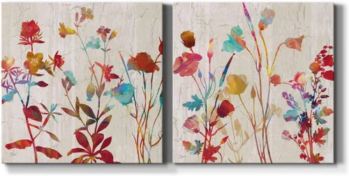 Vista 41 de Renditions Gallery Arrangement of Spring I - Arte de pared, decoración en lienzo de alta calidad con envoltura de galería, listo para colgar, 10