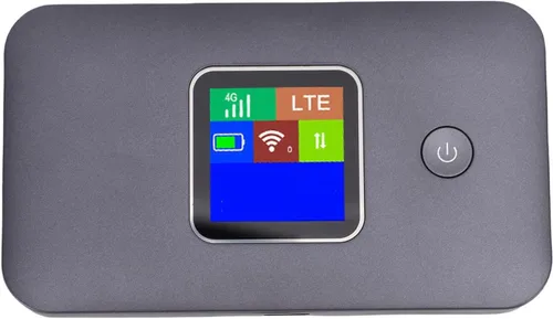 Vista 3 de Enrutador WiFi móvil 4G, 300Mbps 2.4G 5.8G de doble banda WiFi 6 Hotspot portátil con pantalla LCD para viajes, camping, negocios