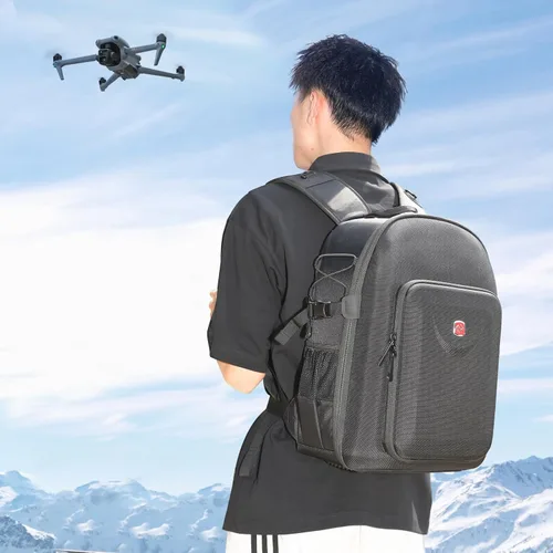 Vista 8 de Smatree Mochila profesional para DJI Air 3, funda rígida impermeable para DJI Air 3 Fly More Combo/RC 2 y accesorios