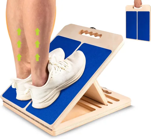 Vista 10 de Slant Board Calf Stretching, 460 LBS Capacity Portable Wooden Incline Board