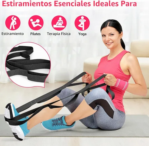 Vista 5 de WALITO Kit de Pilates para el Hogar para Mujeres, Juego de Anillo de Pilates con Círculo Mágico, Bandas de Resistencia, Bandas de Ejercicio Figura