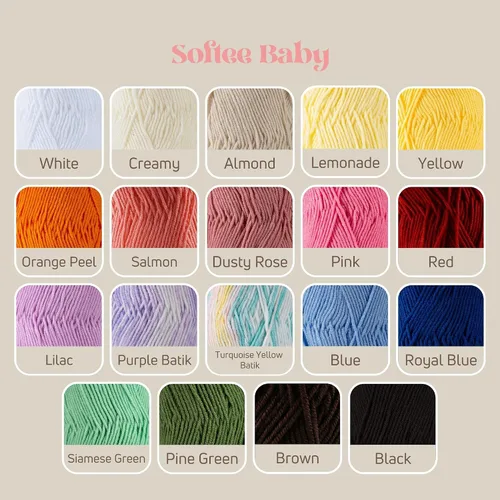 Vista 7 de Sensy Softee Hilo para Bebé, 3.5 oz, 275 yardas, Gauge 3 Light (Almendra)