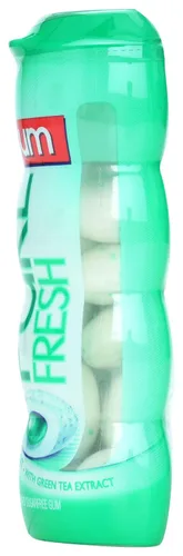 Vista 5 de MENTOS Goma de mascar pura y fresca sin azúcar con xilitol, menta verde, no se derrite, botella de 15 piezas