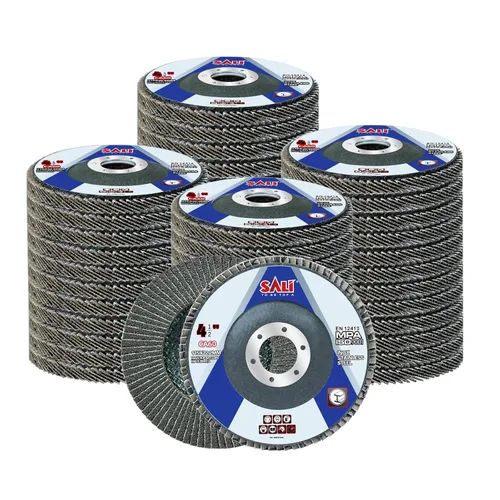 Vista 11 de Sali Paquete de 10 Discos de Aleta Grano 40 de 4.5" x 7/8" Disco de Lijado Tipo Bisel #29 Grado Premium e Industrial Rueda de Amoladora Angular