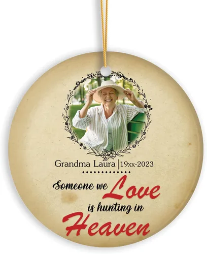 Vista 19 de Foto personalizada y nombre de nuevo papá, adorno de Navidad para nueva mamá, adorno personalizado de la primera Navidad del bebé, primera Navidad