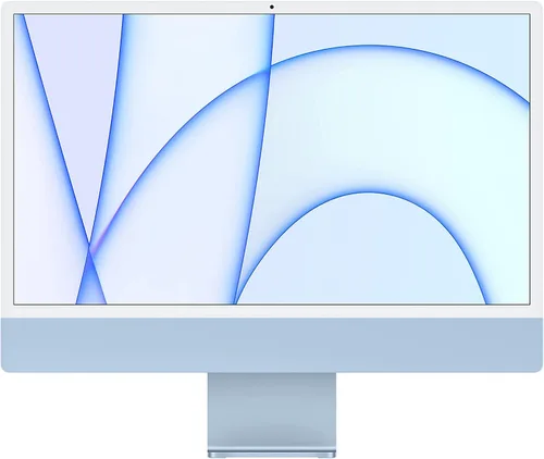 Vista 7 de Apple iMac 2021 con chip Apple M1 con CPU de 8 núcleos, 24 pulgadas, 16 GB de RAM, almacenamiento SSD de 256 GB, plata (renovado)