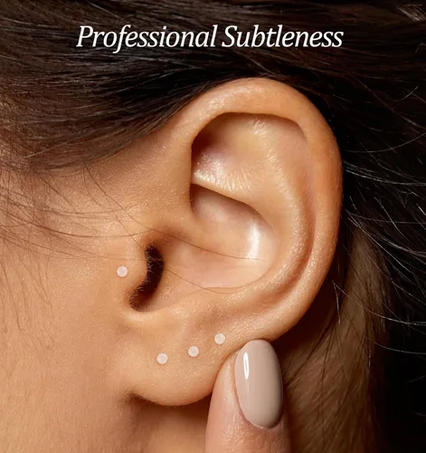 Vista 6 de Piercing de labio transparente, 28 piezas de joyería transparente para piercing de nariz para mujeres y hombres, aretes transparentes para nariz
