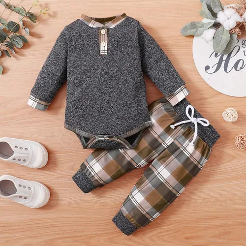 Vista 2 de Xfglck Conjunto de ropa de otoño e invierno para bebés recién nacidos y niños