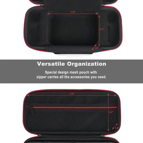 Vista 2 de XORDING Funda compatible con Steam Deck Multifunción, funda de transporte de alta capacidad