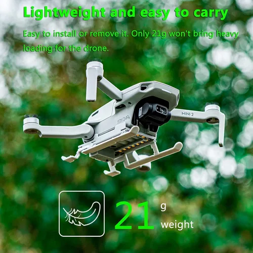 Vista 5 de Mini Tren de Aterrizaje Ligero 4K, Tren de Aterrizaje Plegable con Luz LED Compatible para DJI Mini 2 SE/Mini 4K / Mini 2 / Mavic Mini/Mini SE