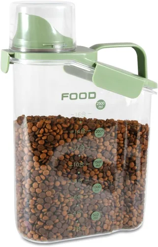 Vista 9 de Contenedor de almacenamiento de alimentos para perros con boquilla Contenedor de comida para perros con tazas medidoras, mantiene la comida