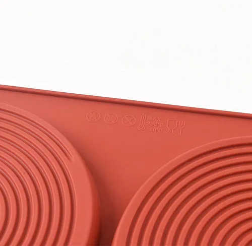 Vista 2 de ionEgg Moldes redondos de silicona, 5.4 pulgadas para tartas de queso, arcoíris y chocolate, paquete de 2