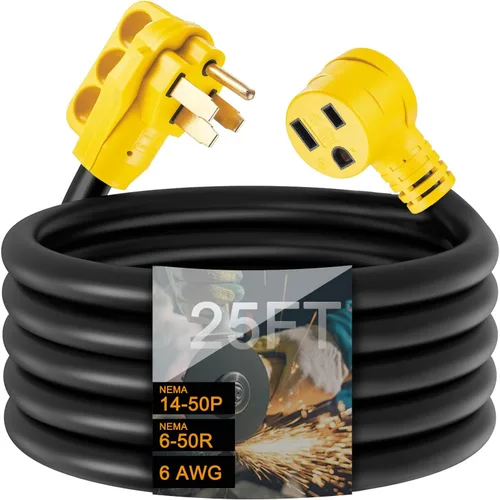 Vista 8 de Cable adaptador de soldador de 50 amperios NEMA 14-50P a 6-50R