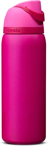 Vista 94 de Owala FreeSip - Acero inoxidable - 32 oz - Morado/Azul (pistas de esquí de los años 80)