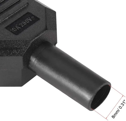 Vista 3 de Uxcell AC250V 10 A 3Terminals Panel Mount IEC320 C14 Enchufe C13 Plug conector adaptador, 3 piezas
