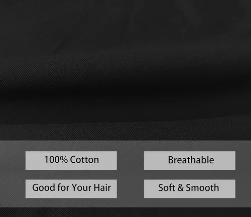 Vista 2 de Juego de 2 fundas de almohada suaves 100 % algodón con cremallera, acogedoras y ligeras, de fácil cuidado, juego de 2, color negro, tamaño King, 20