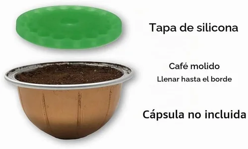 Vista 3 de My-Cap Cápsulas de silicona – Compatible con cápsulas Nespresso Vertuo – Tapón de cápsulas de café reutilizables, de grado alimenticio y sin BPA