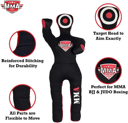 Vista 5 de MMA Doctor Bane MMA - Saco de boxeo brasileño para karate, con posición de pie, 4 pies, sin relleno