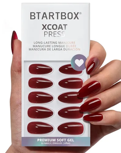 Vista 13 de BTArtbox - Uñas a presión, color crema de vainilla, cuadrado corto, melocotón degradado, 32 unidades 2+ Weeks Wear, Salon-Quality Natural Nails