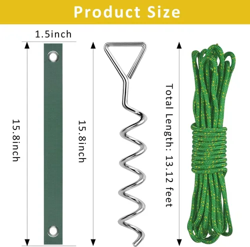 Vista 7 de Kit de estaca para árboles, estacas de árbol en espiral resistentes para árboles inclinados, solución enderezadora para árboles jóvenes en mal tiempo
