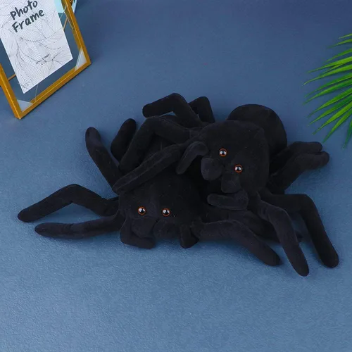 Vista 6 de HWD Muñeca de araña suave, lindos animales de peluche, juguetes de broma de felpa, regalos para niños, niños pequeños, cumpleaños, Halloween