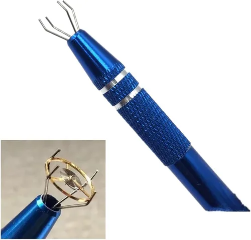 Vista 2 de Hiscus Professional Alloy Watch Repair Tools For Watchmakers Watch Balance Wheel Clamp Pin Vise Clip For Holding Watch Movement Parts
