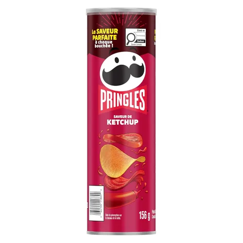 Vista 4 de Pringles Patatas fritas, salsa de tomate, 156 gramos/5.50 oz {Importado de Canadá}