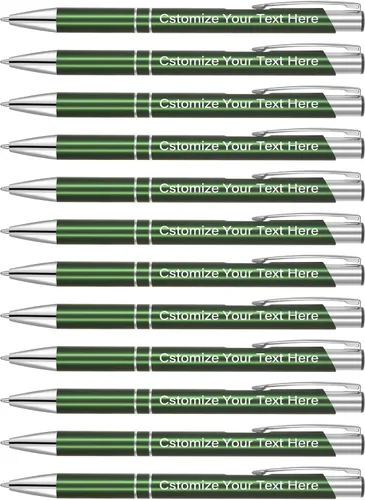 Vista 16 de Kingluu Hasta 500 bolígrafos personalizados, bolígrafos personalizados de tinta negra con tu nombre, logotipo, mensaje, texto, para oficina, Rojo