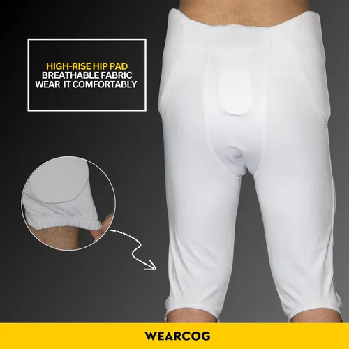 Vista 5 de Pantalones de fútbol integrados 7 pantalones de fútbol acolchados de doble punto con almohadillas integradas