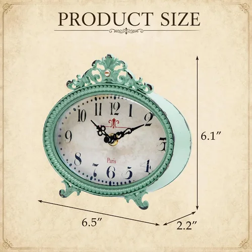 Vista 6 de NIKKY HOME Reloj de mesa estilo vintage