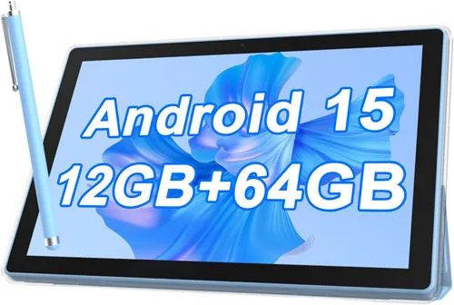 Vista 10 de ATOZEE Tableta Android de 10 Pulgadas con Estuche Protector para Tabletas y Lápiz Táctil Android 15 Tablets 5G WiFi-6 Pantalla IPS Full HD de 1280 *