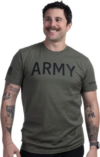 Vista 2 de Camiseta estilo Army PT Camiseta de entrenamiento físico militar de infantería de los Estados Unidos