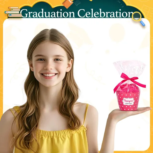 Vista 4 de Graduation Reading Gifts for Women - Book Graduation Teacher Socks for Her Fuzzy Degree Graduación Rosa Oscuro