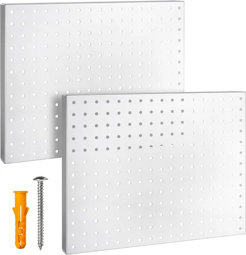 Vista 9 de Paneles de metal con clavijas, paquete de 2 tableros de pared de acero