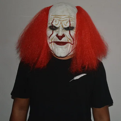 Vista 5 de Máscara de Halloween para hombres, máscaras de payaso aterradoras para adultos
