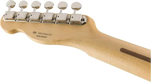 Vista 6 de Fender Brad Paisley Road - Guitarra eléctrica Telecaster desgastada, brillo plateado, diapasón de arce