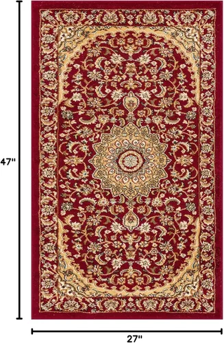 Vista 2 de Timeless Aviva - Alfombra tradicional, Polipropileno, Rojo