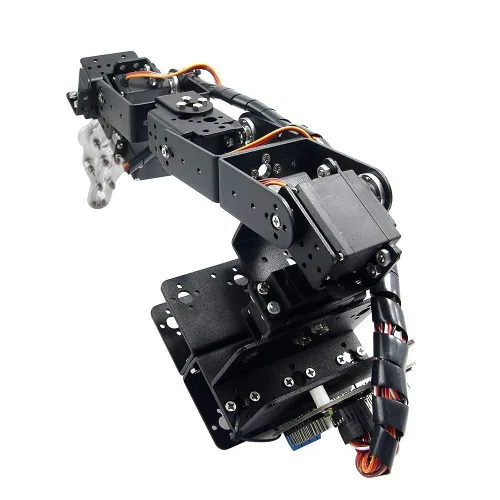 Vista 7 de Brazo robótico con 6 DOF y con pinza para Arduino Negro