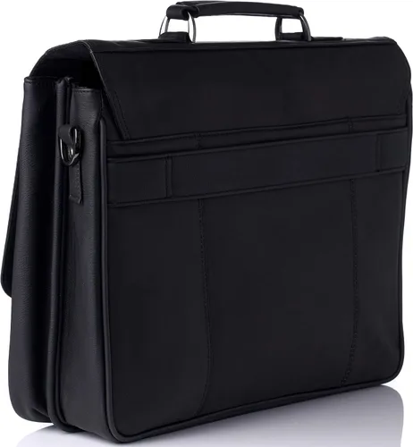 Vista 4 de Hammer Anvil Pierce Colombian Vacquetta Leather 15.6" Maletín para portátil, Negro