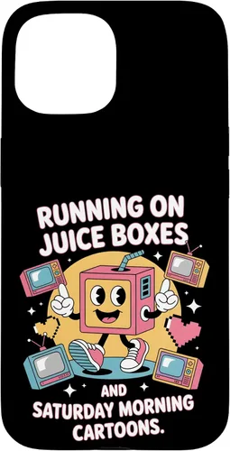 Vista 6 de Cajas de jugo y dibujos animados - Funda retro nostalgia para niños de los 90 para iPhone 16