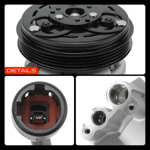 Vista 9 de A-Premium Compresor de aire acondicionado con embrague compatible con Suzuki XL-7 2.7L 2003-2006, Grand Vitara 2.7L 2006, Vitara 2.0L 2003