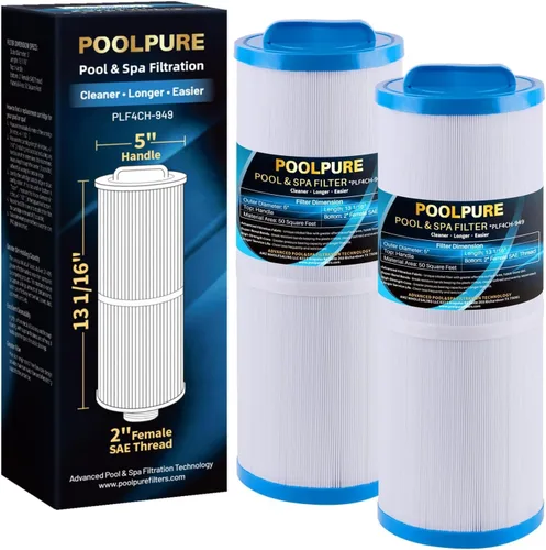 Vista 9 de POOLPURE Filtro de spa 4CH-949 reemplaza a Pleatco PWW50L, 200702, Cal Spa FIL50-5D13H15FCT-3, Filbur FC-0172, SD-01143, 817-4050, Waterway Teleweir