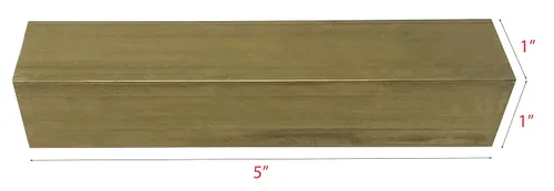 Vista 2 de Metal Magery Cuchillo de barra cuadrada de latón para hacer barra de latón de 1 "x 1" x 5