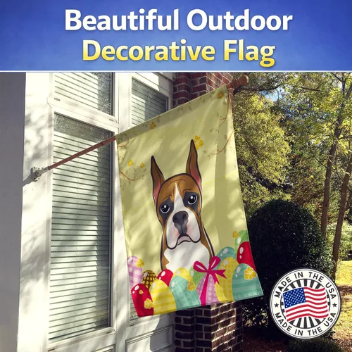 Vista 358 de Caroline's Treasures BB1923GF Bandera decorativa para jardín con diseño de Border Collie, para caza de huevos de Pascua, para jardín, jardín, patio