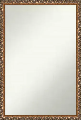 Vista 33 de Amanti Art Espejo de baño de bronce para sobre fregadero, 29 x 19 pulgadas, espejo rectangular de bronce antiguo, marco de madera tradicional